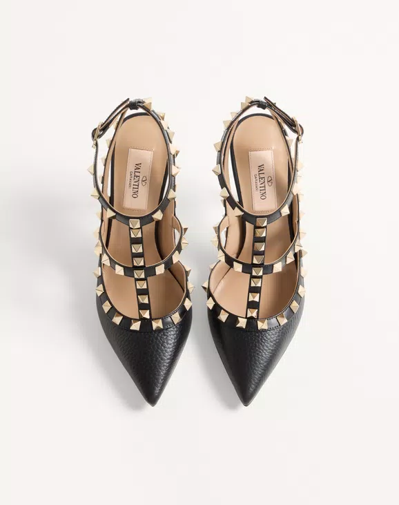 Valentino Rockstud Grainy Leather Ankle Strap Pump 100 Mm - Image 5